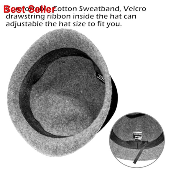 Vintage Wool Fedora Cloche Hat Packable Winter Accessory main image 4
